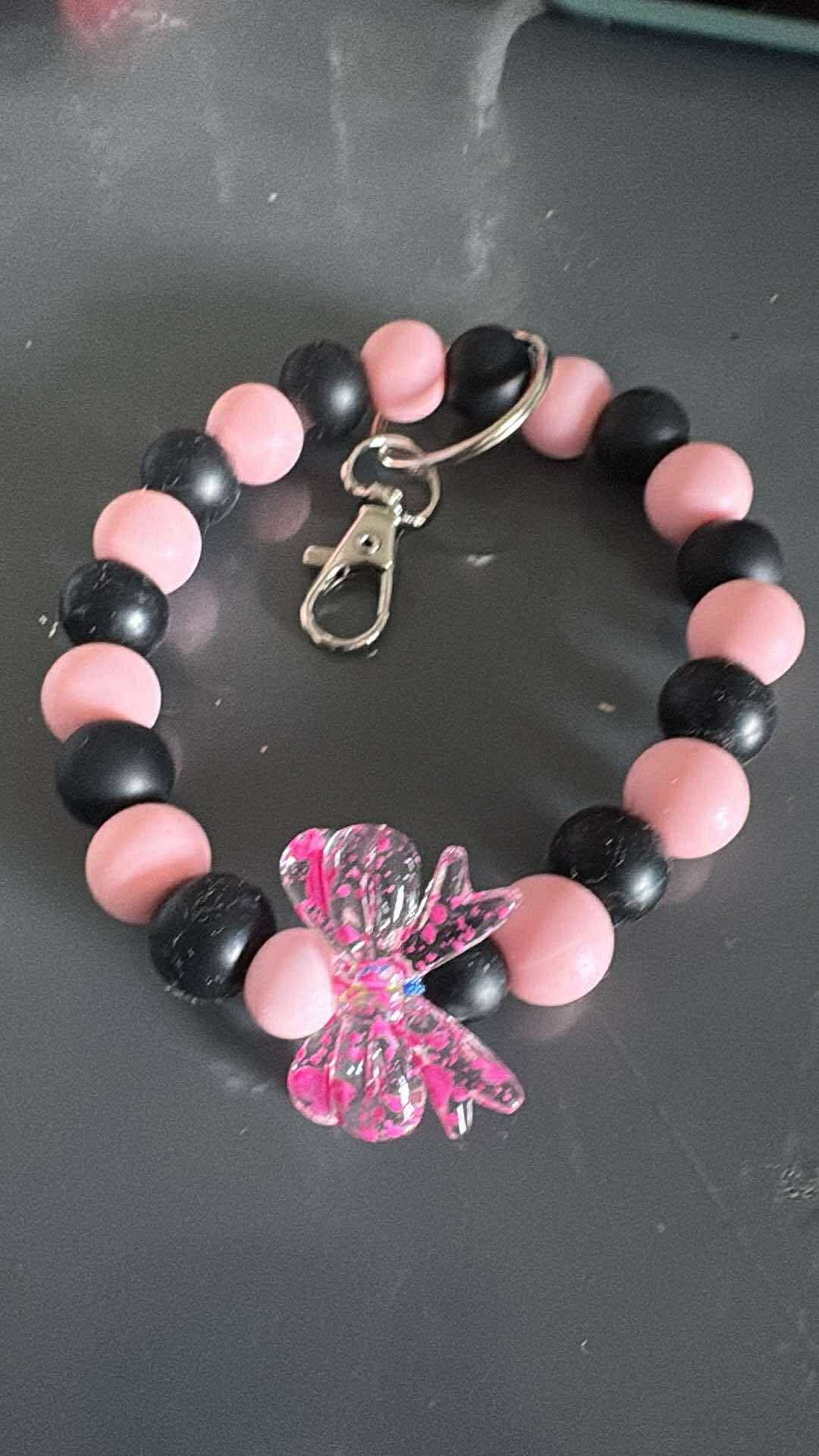 Handmade silicone bead wristlet