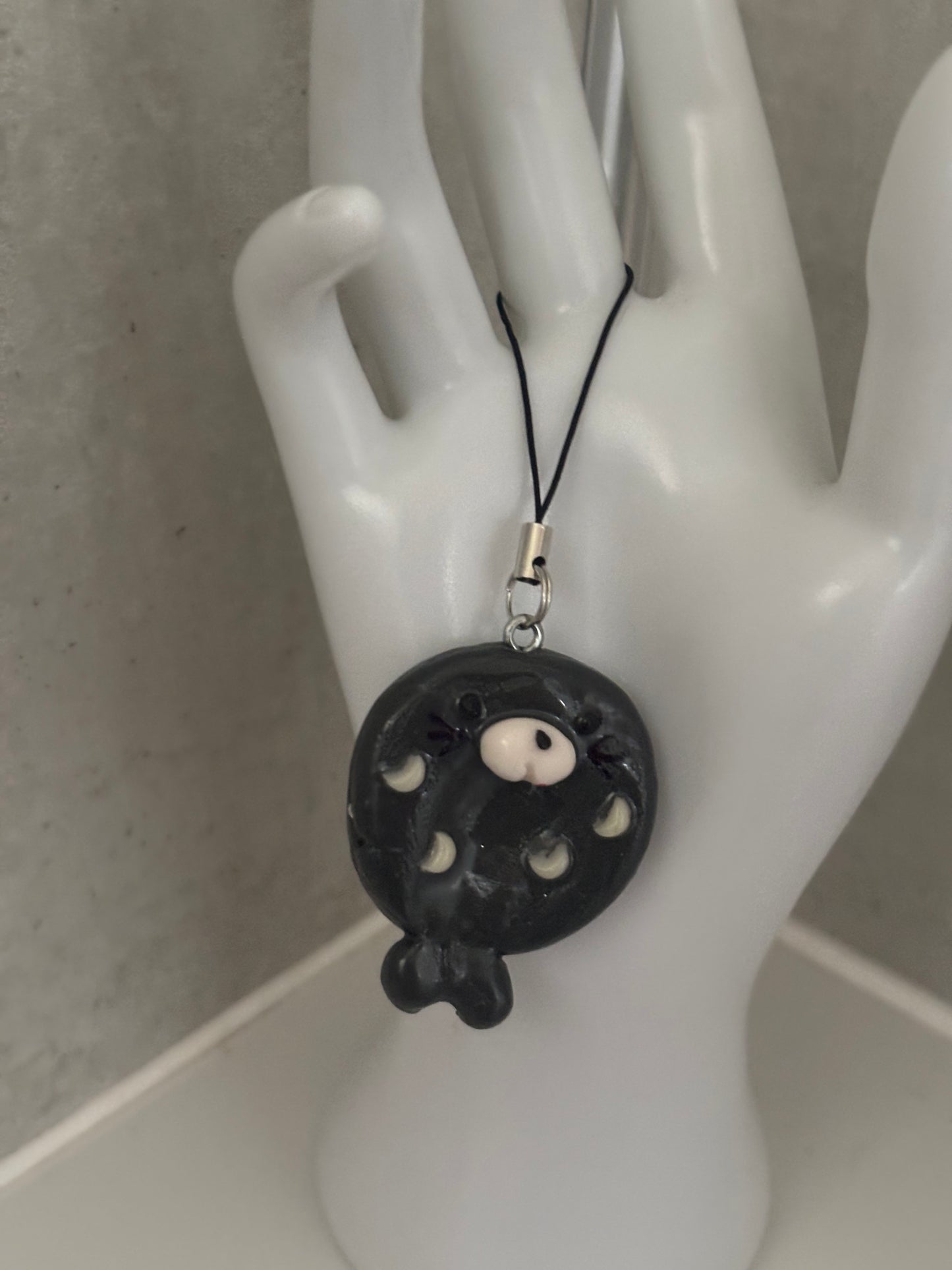 Handmade seal with glow in dark moons worry stones