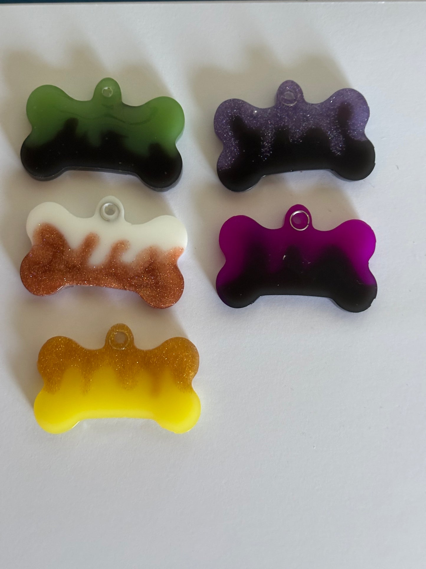 Handmade medium resin dog tags