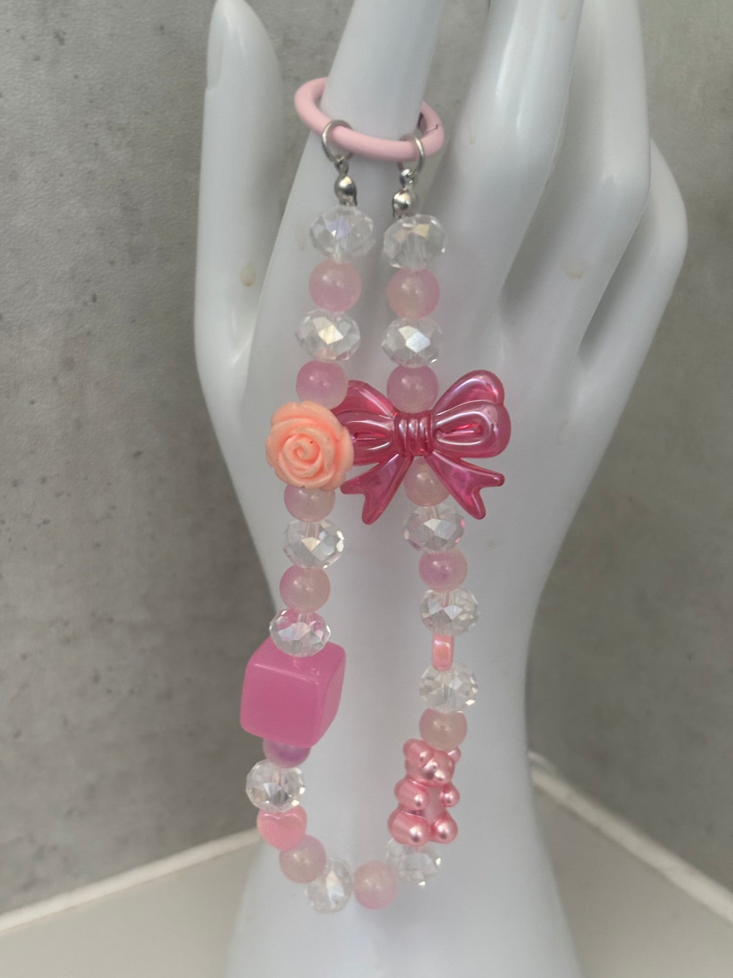Handmade Bow bag charm