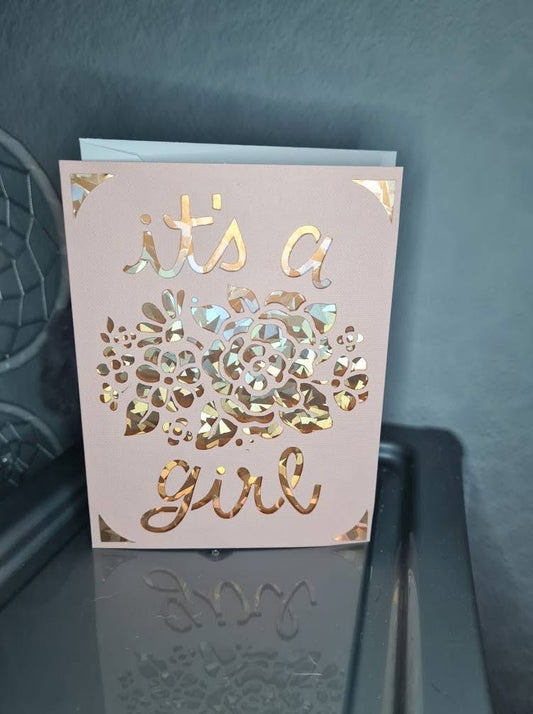 Handmade it’s a girl card