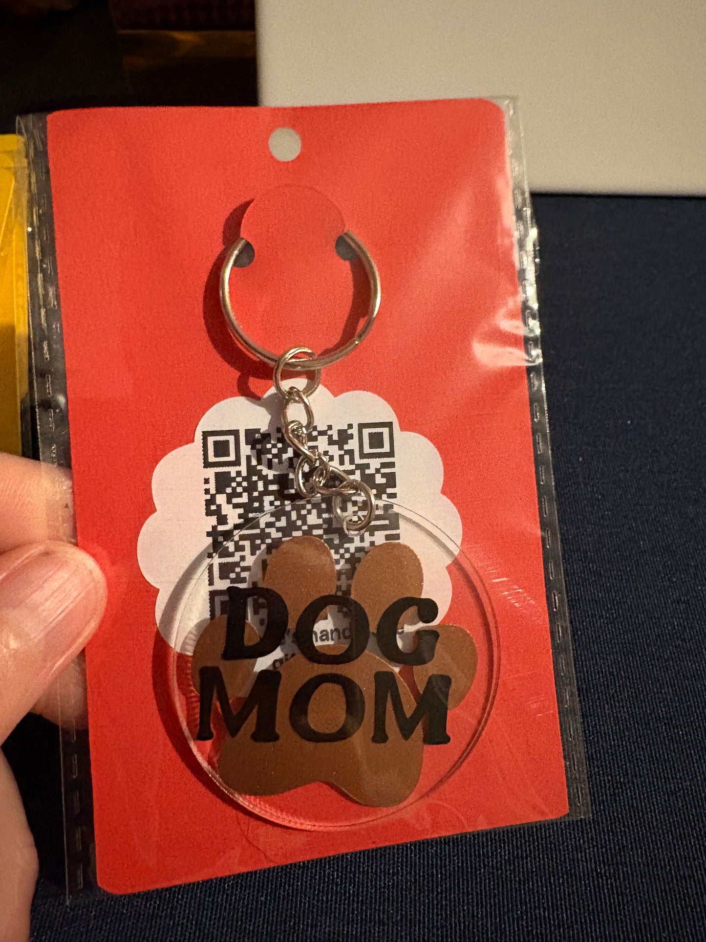 Handmade dog mom Keyring