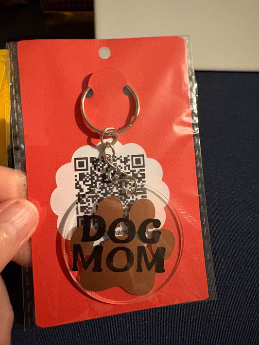 Handmade dog mom Keyring