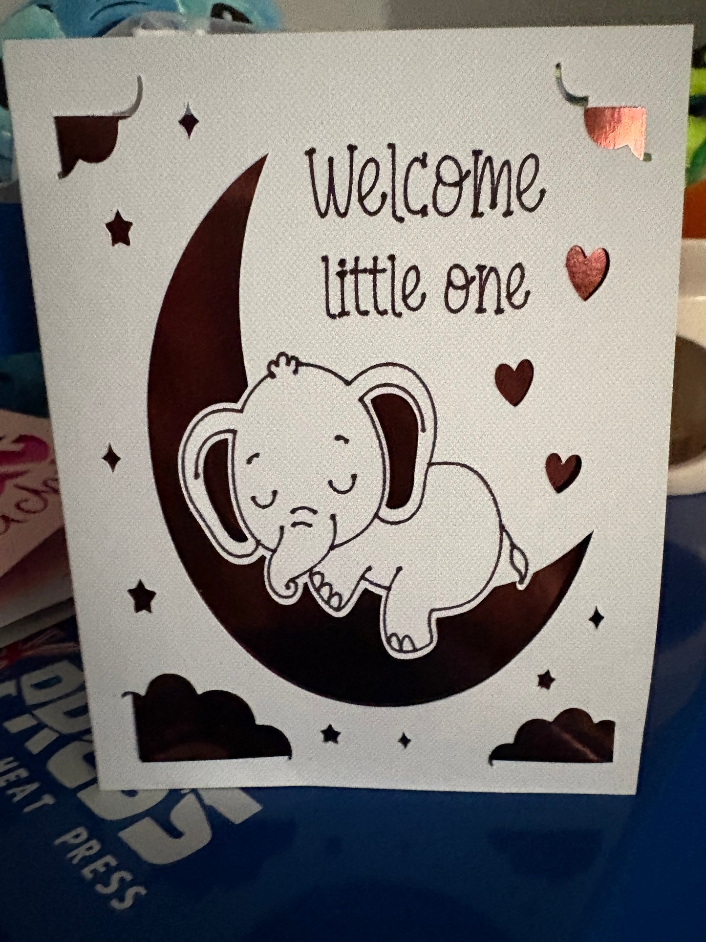 Handmade welcome little one card