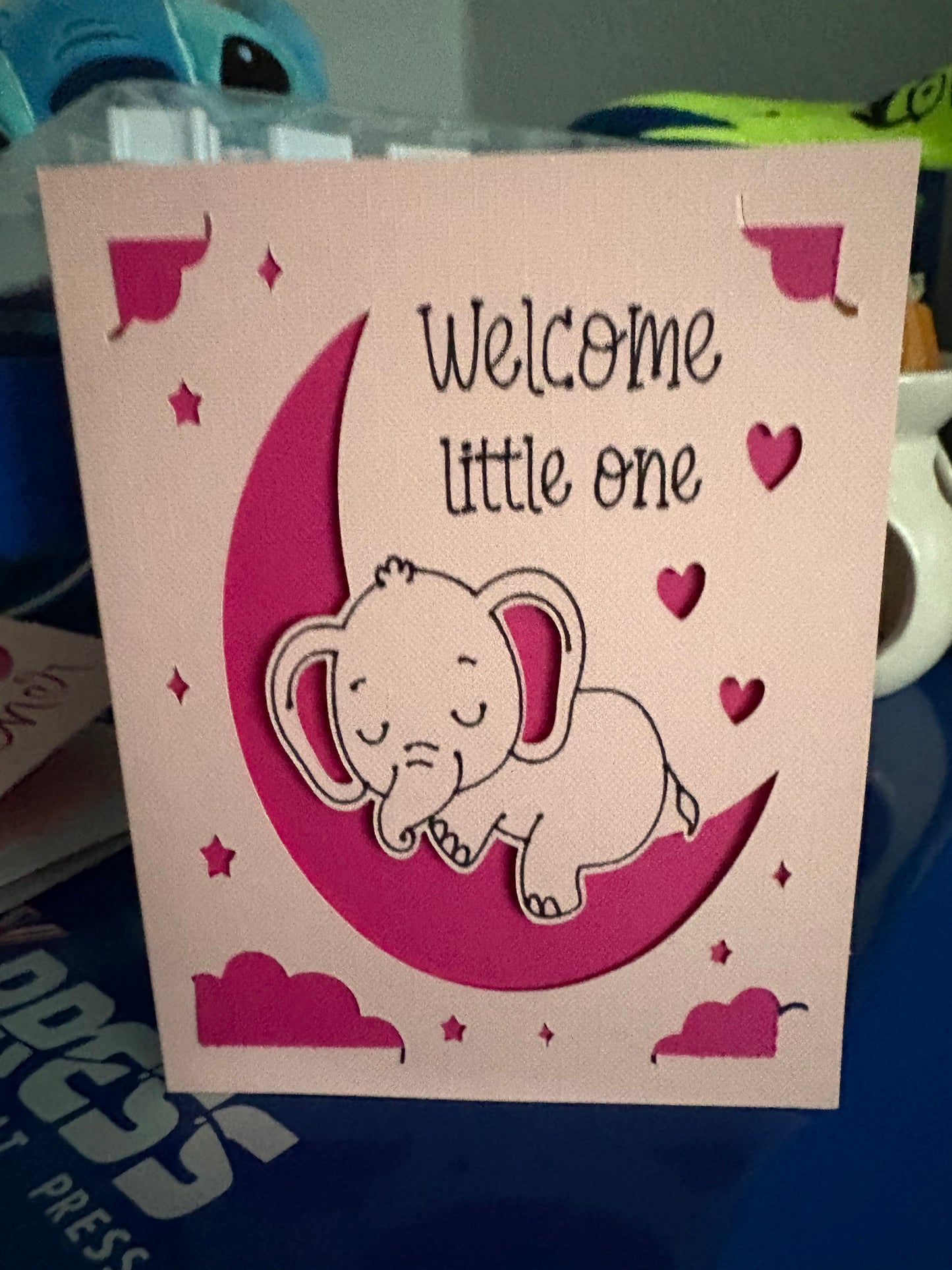 Handmade welcome little one card