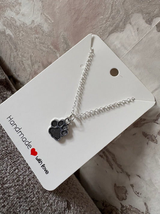 Handmade paw necklace