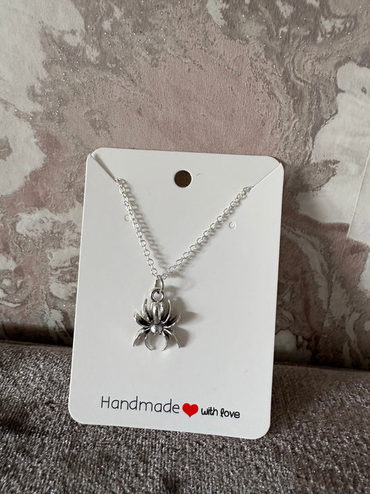 Handmade spider necklace