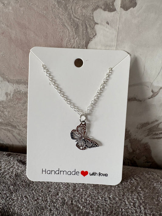 Handmade butterfly necklace