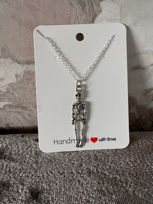 Handmade skeleton necklace