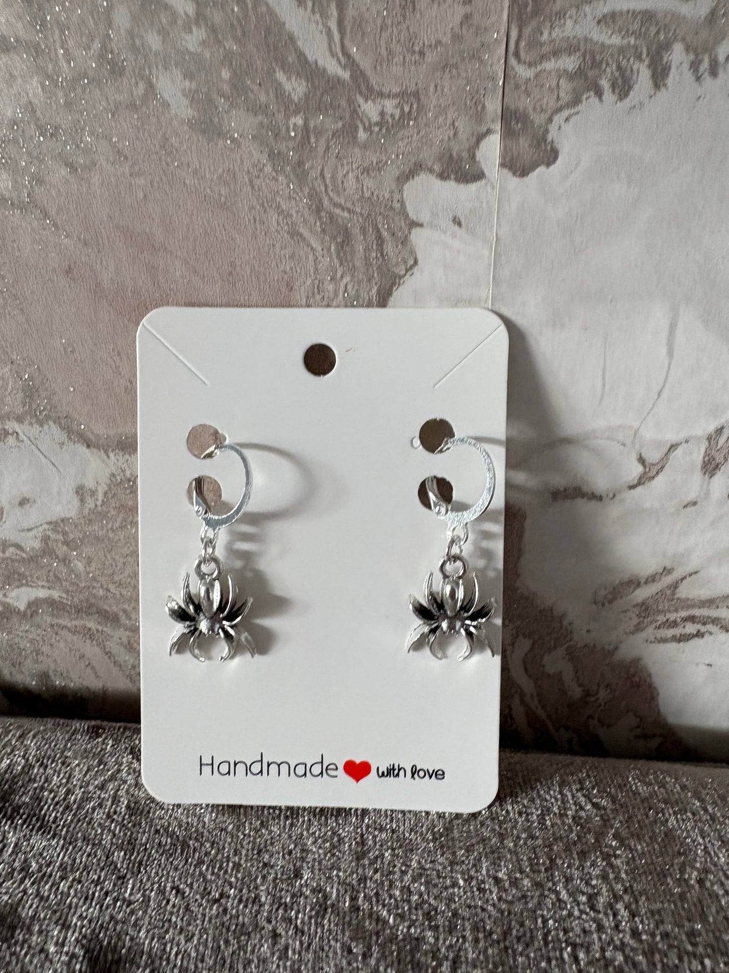 Handmade spider earrings