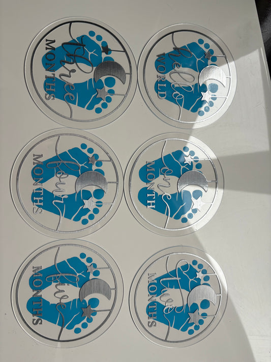 Handmade baby boy milestones