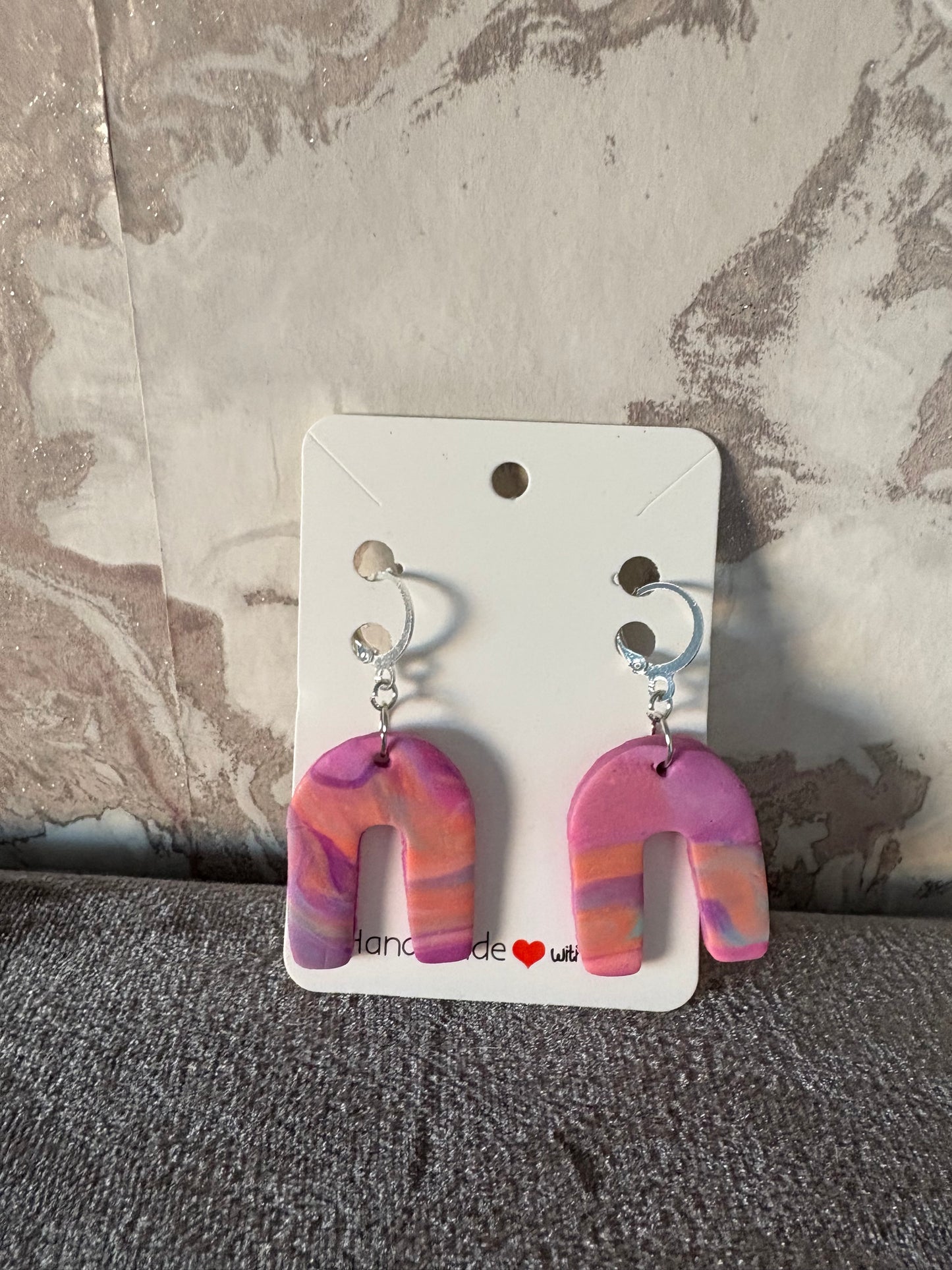 Handmade polymer clay earrings