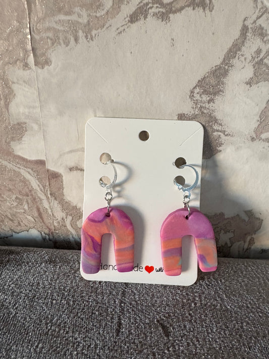 Handmade polymer clay earrings