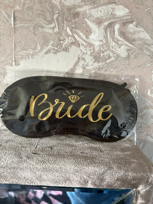 Handmade bride sleep eye mask