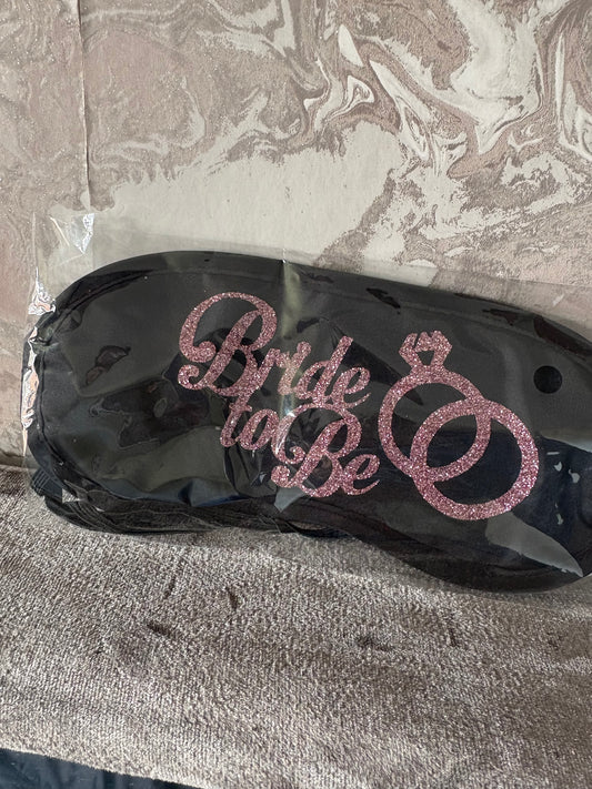 Handmade bride to be sleep mask