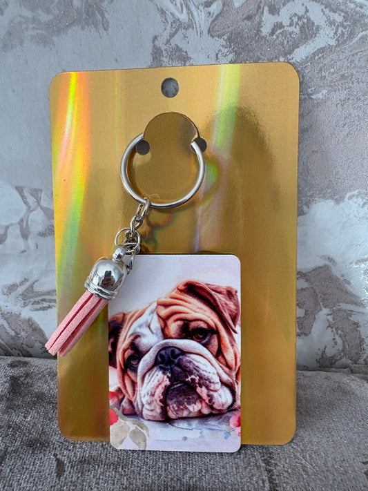 Handmade old English bulldog Keyring