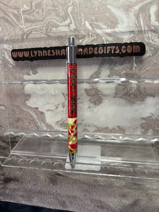 Handmade thanks a melon gnome pen