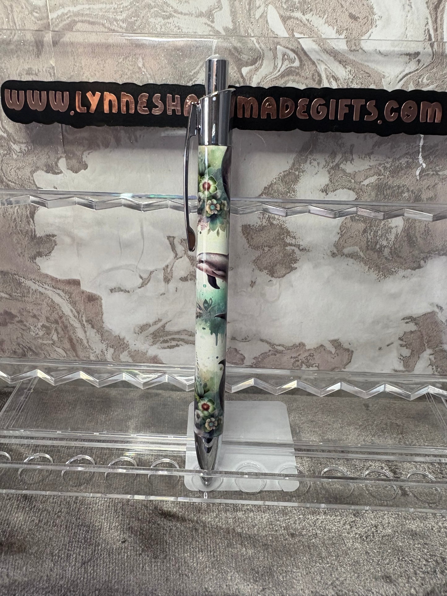 Handmade dolphin pen