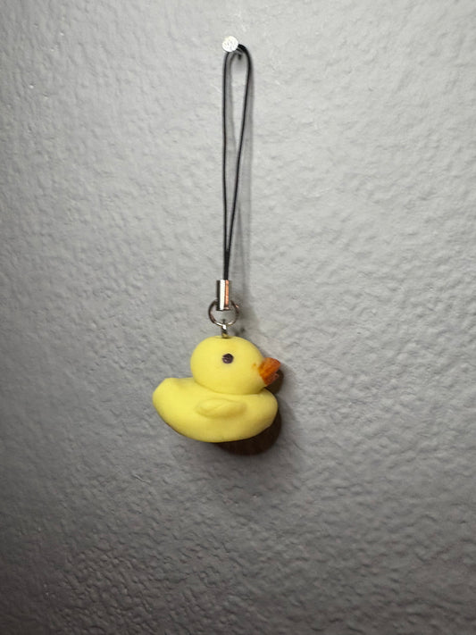 Handmade polymer clay duck phone charm