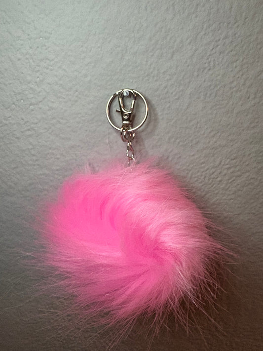 Handmade pompom keyrings