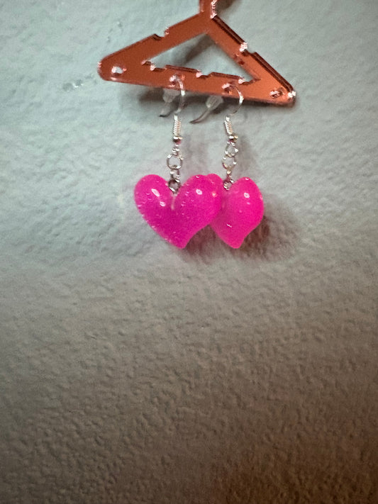 Handmade heart earrings