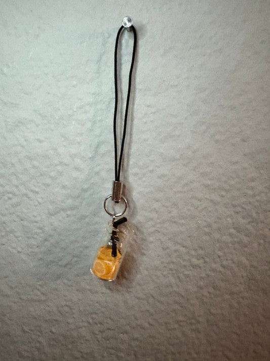 Handmade lemon juice phone charm