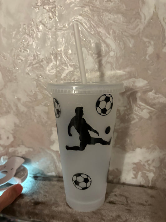 Handmade football 24oz cold cups