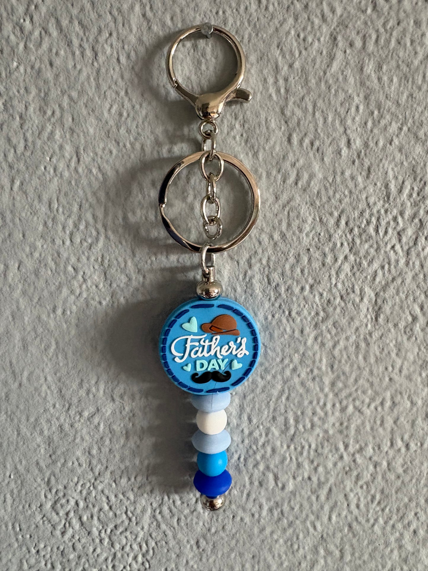 Handmade fathersday bead Keyring