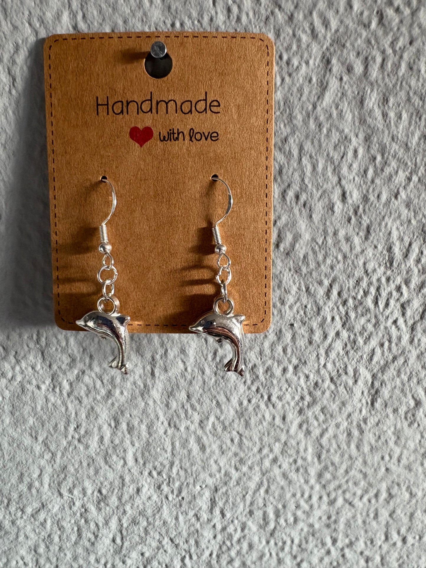 Handmade dolphin earrings