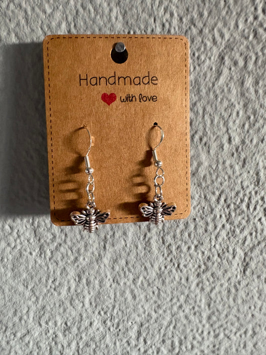 Handmade bee earrings