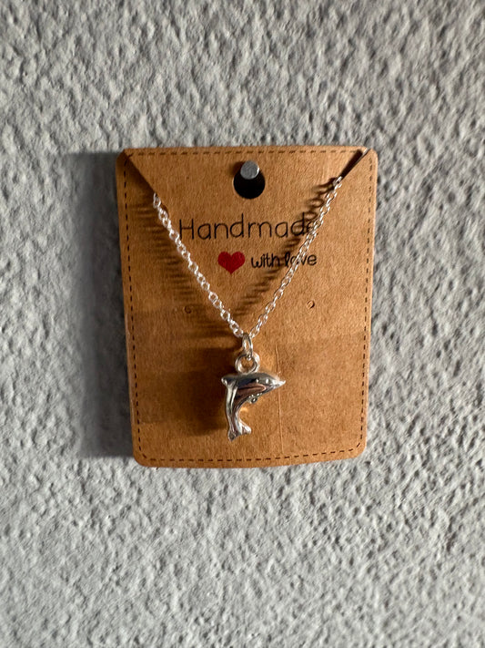 Handmade dolphin necklace