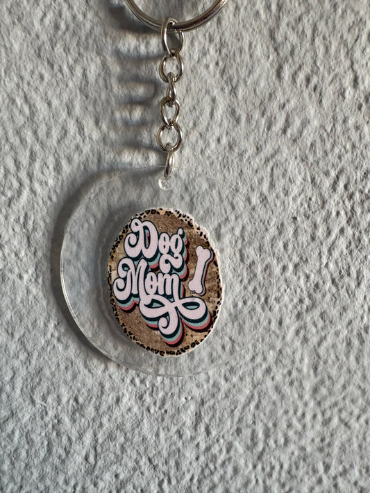 Handmade dog mom Keyring
