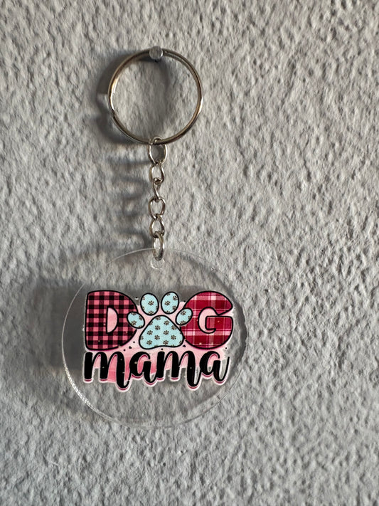 Handmade dog mama Keyring