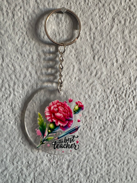 Handmade teacher Keyring 9
