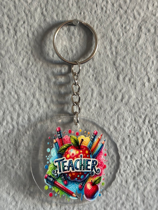 Handmade teacher Keyring 4