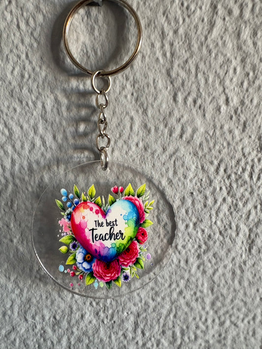 Handmade teacher Keyring 2