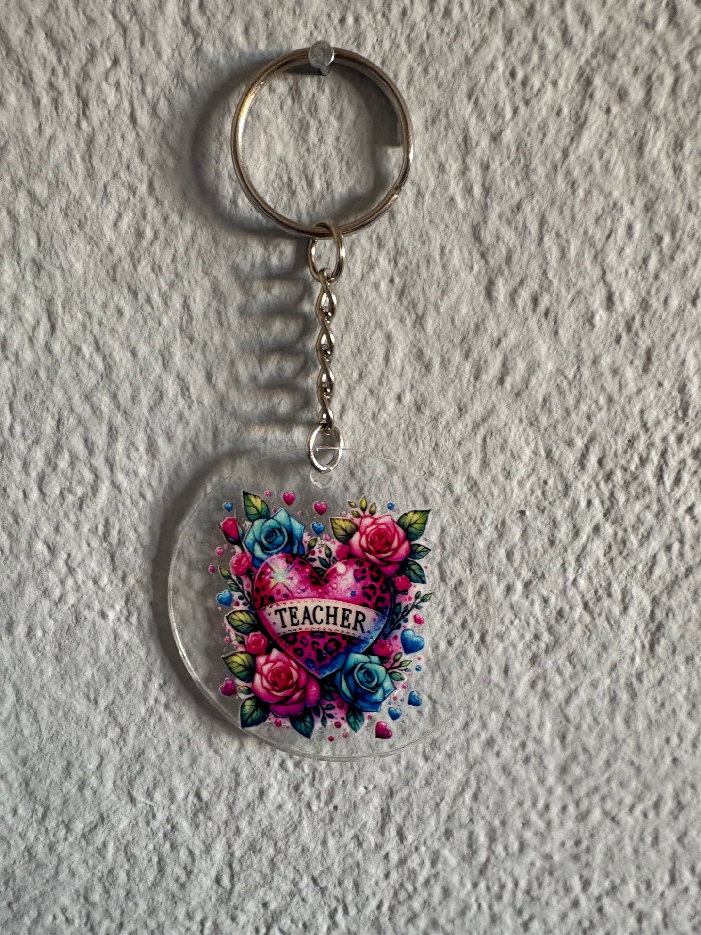 Handmade teacher Keyring 1