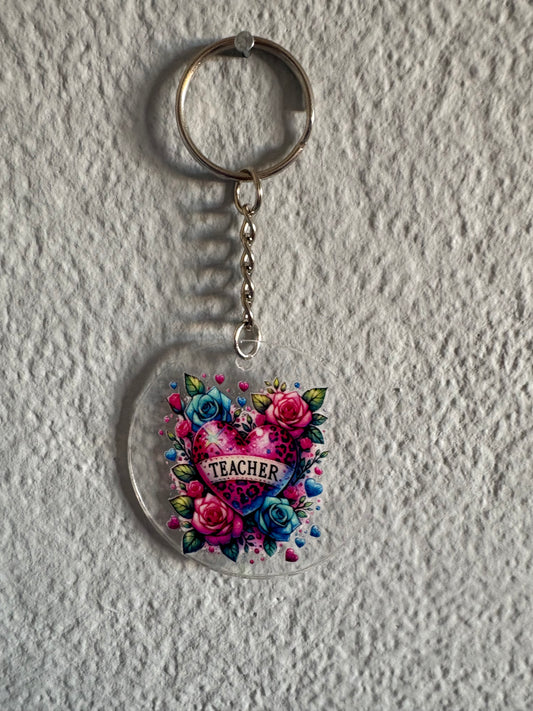 Handmade teacher Keyring 1