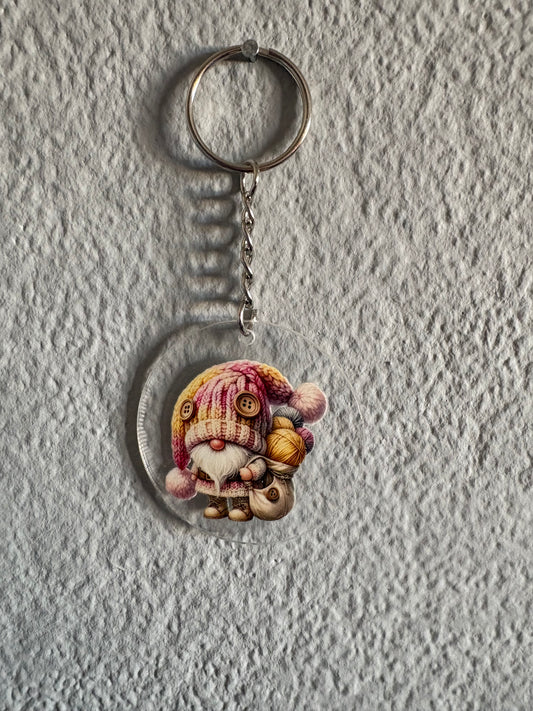 Handmade gnome  keyrings 11