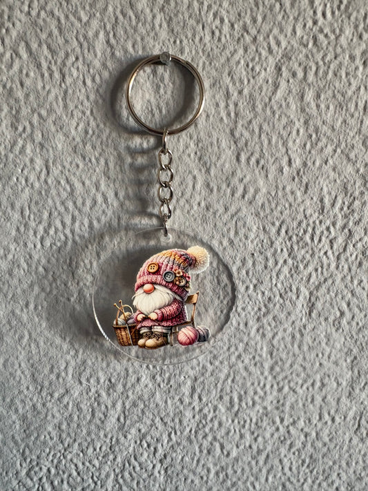 Handmade gnome  keyrings 9