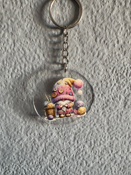 Handmade gnome  keyrings 6