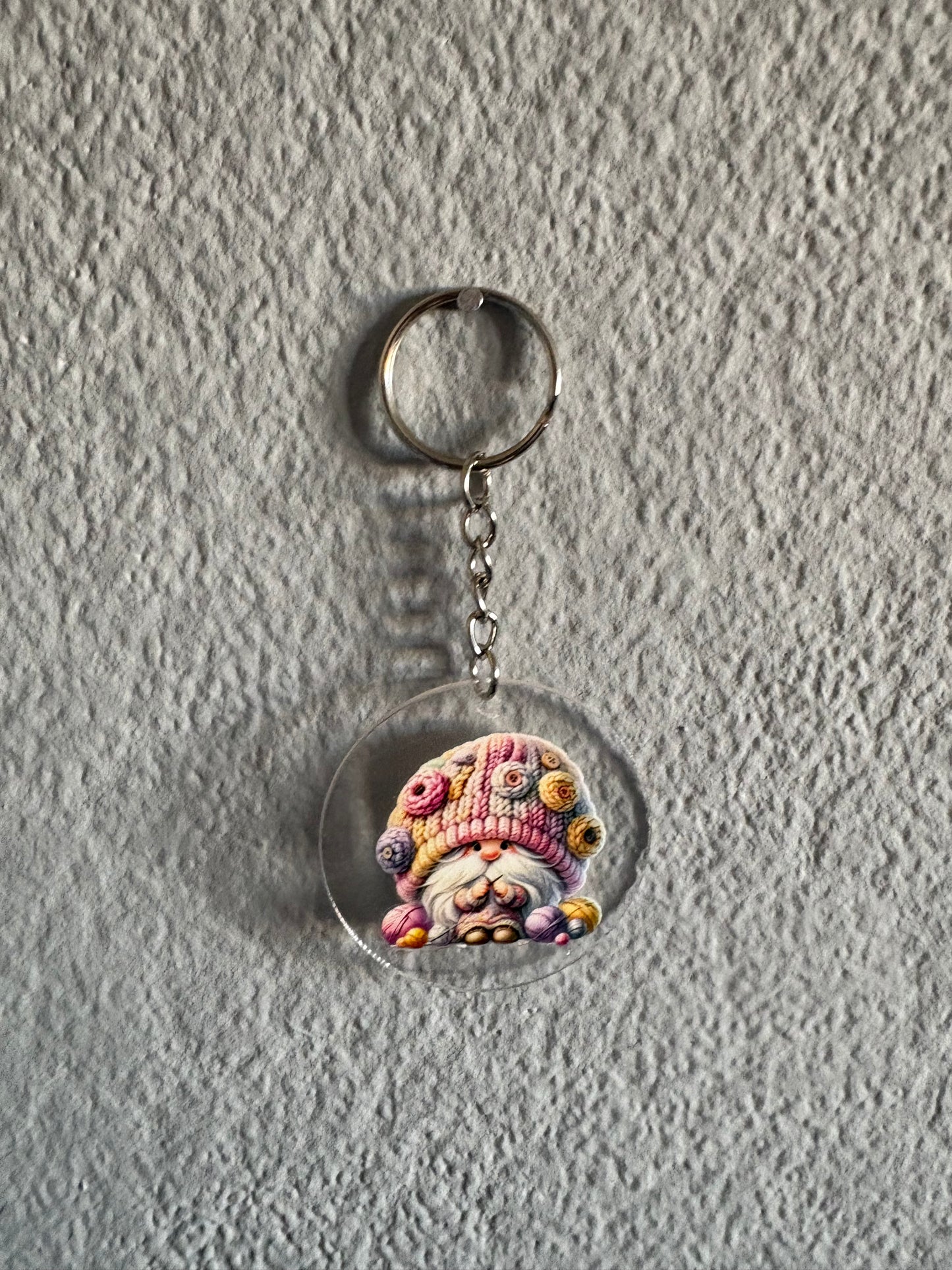 Handmade gnome 3 keyrings