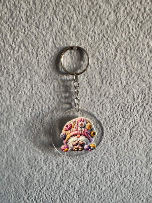 Handmade gnome 3 keyrings