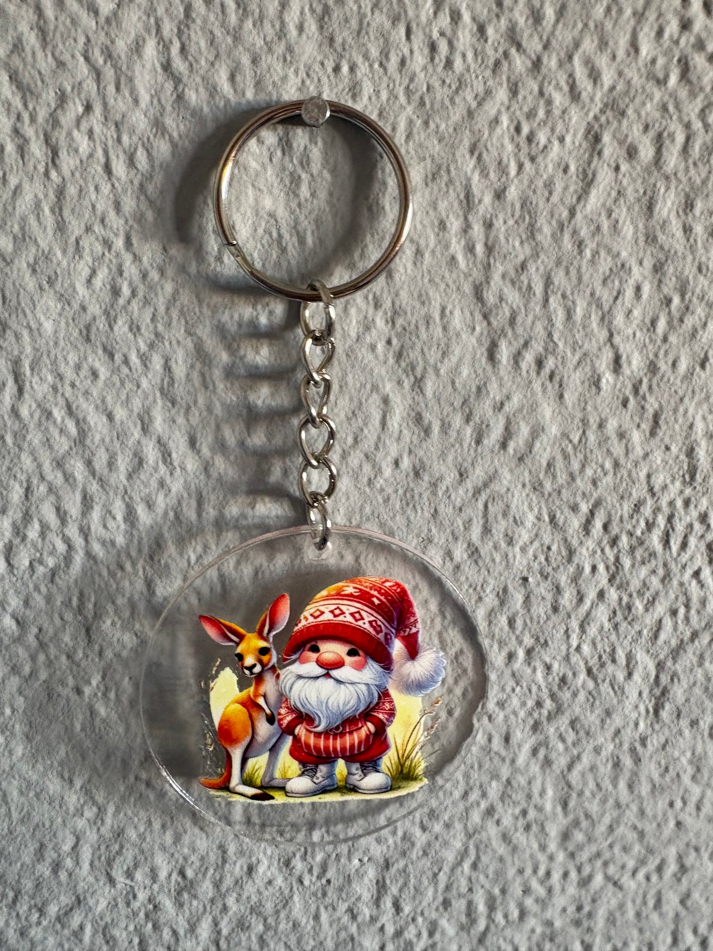 Handmade kangaroo gnome Keyring