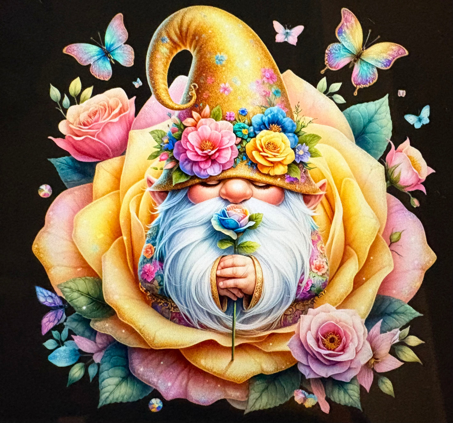 Handmade gnome badge pin 1