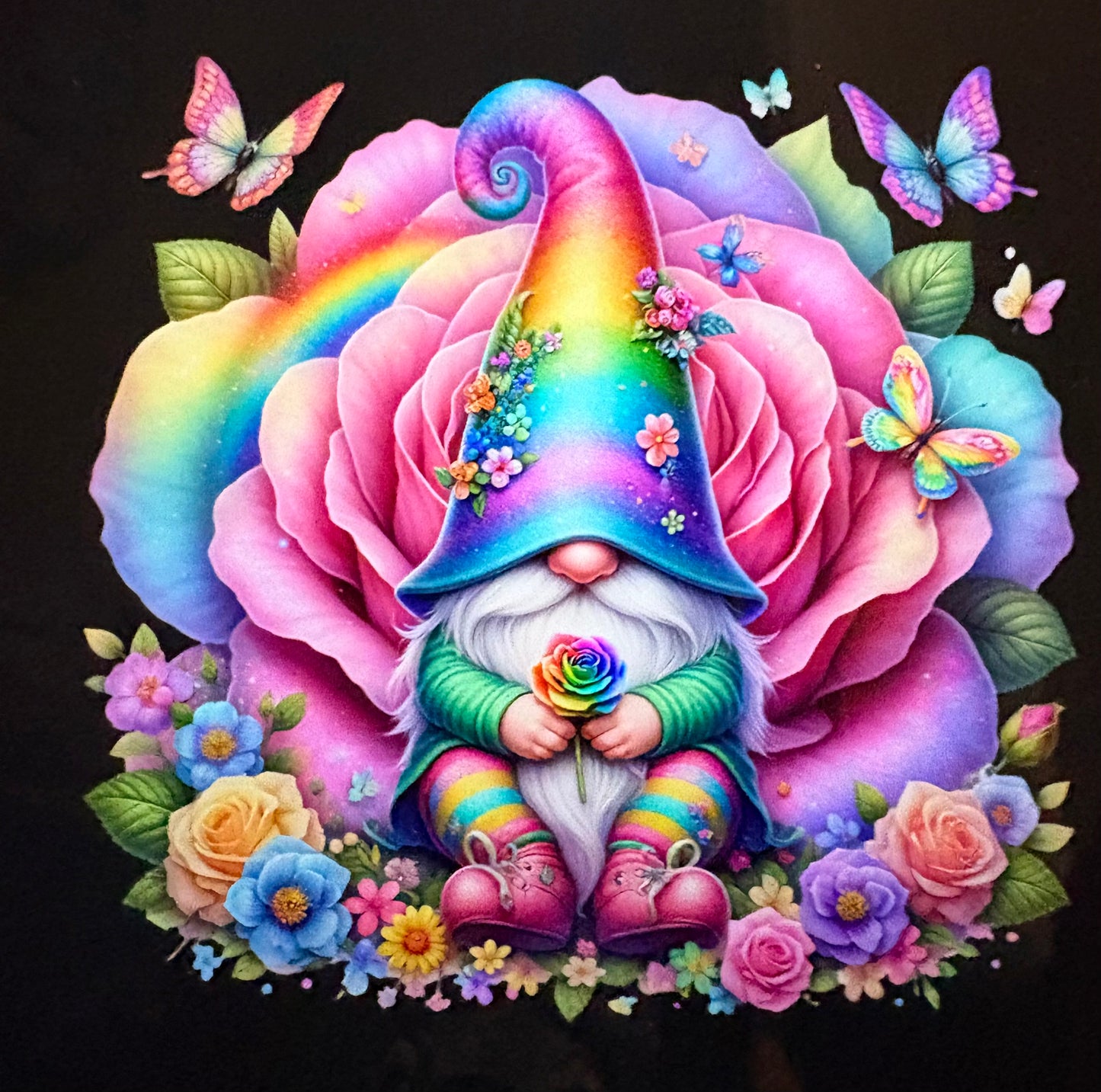 Handmade gnome badge pin 1