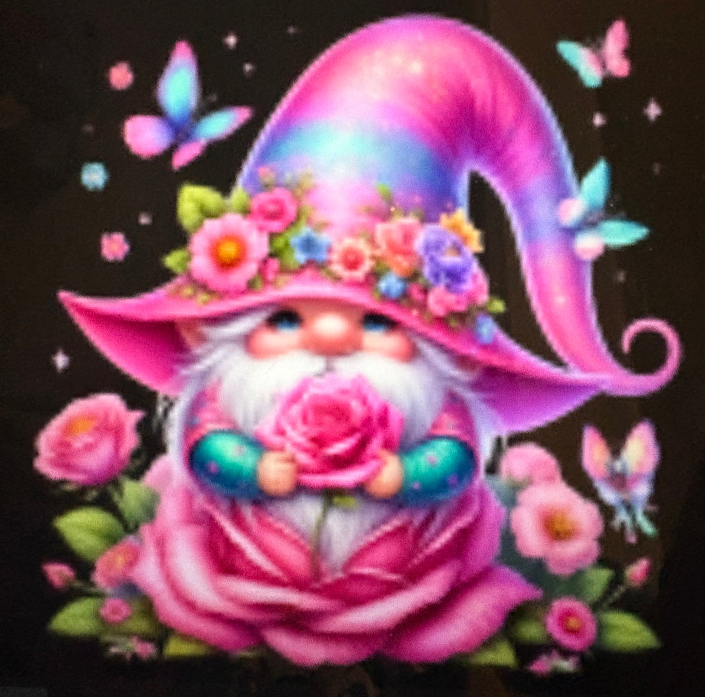 Handmade gnome badge pin 1