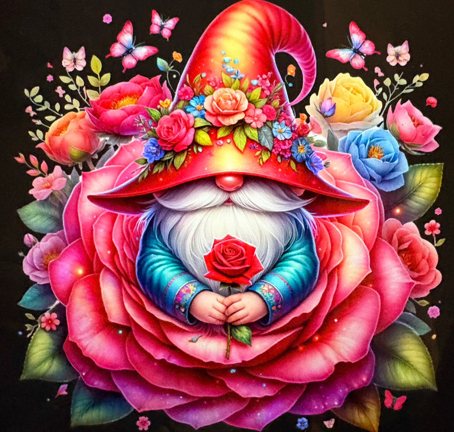 Handmade gnome fridge magnet