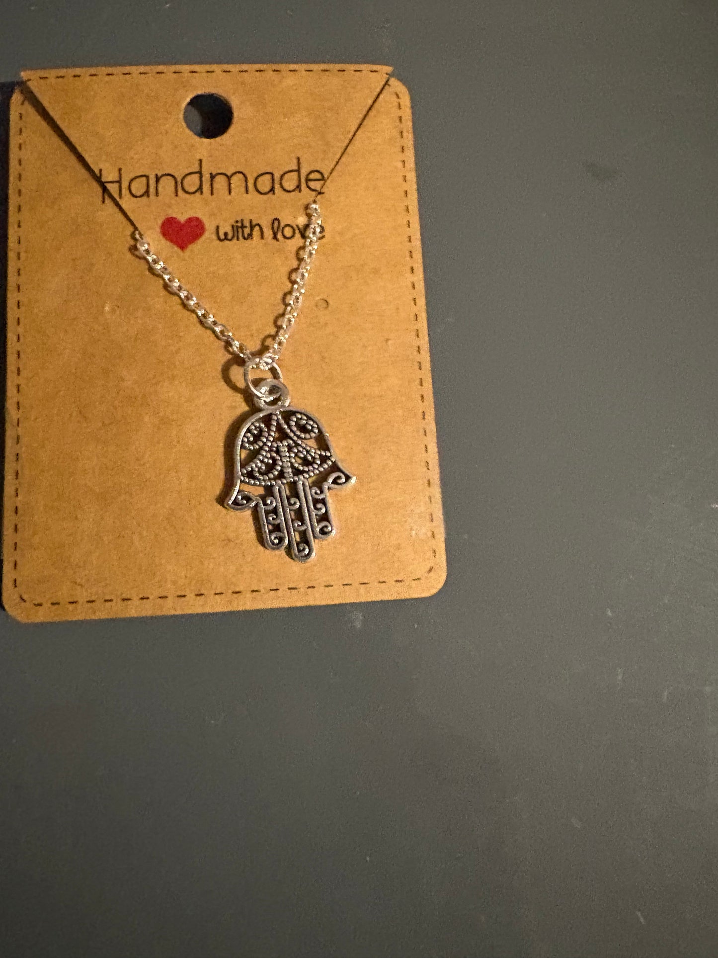 Handmade hamsa hand earrings