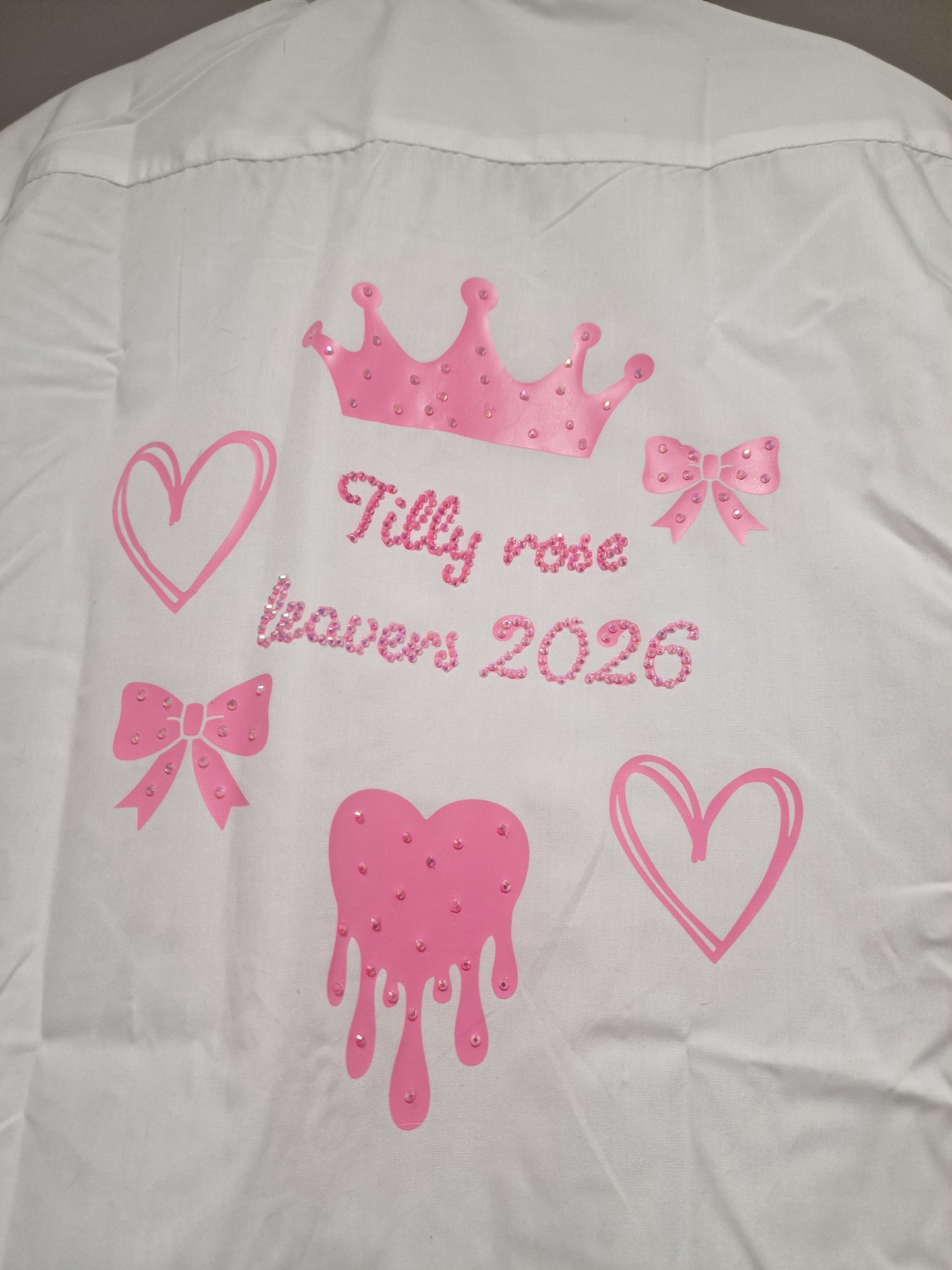 Handmade personalised leavers T-shirts